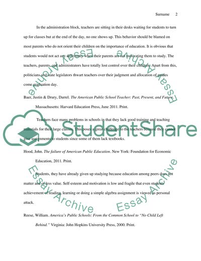 Problems Publlic Schools Face Across the Nation