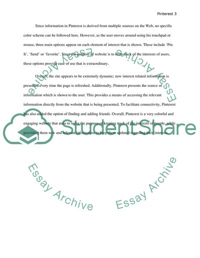 Information in Pinterest and Its Role