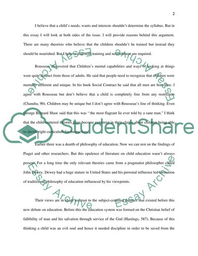 Philosophy of Children Education