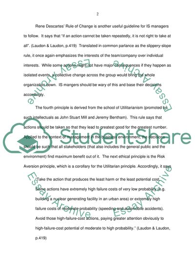 List and dene the six ethical principles discussed in your text