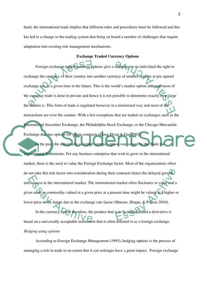 Role of Currency Options in International Trade