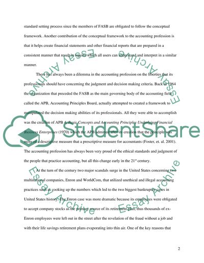 Ethics and the Conceptual Framework Paper