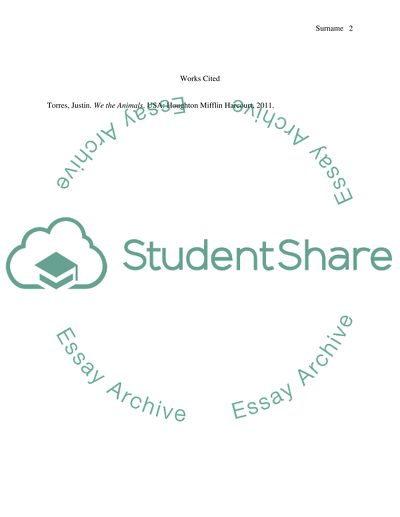 Justin Torres We the Animals