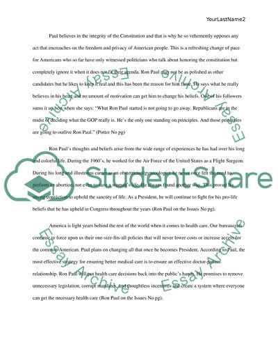 Fighting for His Views Ron Paul 2012