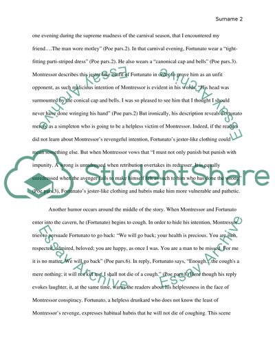 A Critical Analysis of Poes Use of Humor in the Cask of Amontillado