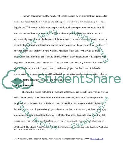 The Case Law Concerning the Ascertainment of Employee Status