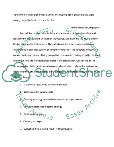 Public Relations Campaigns