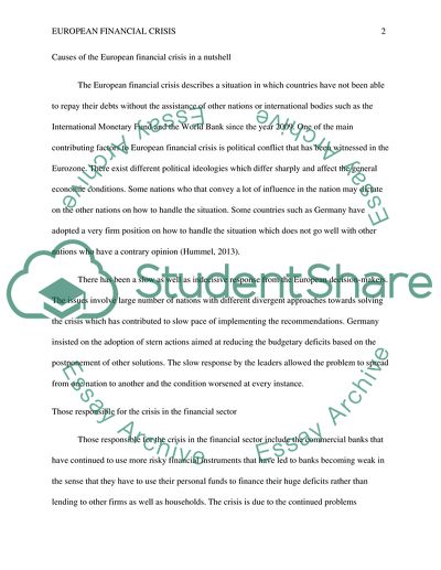 European Financial Crisis