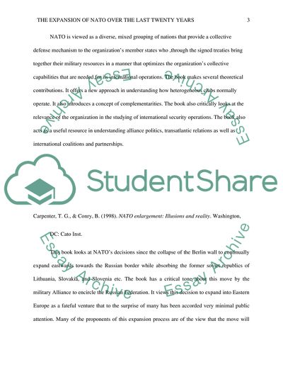 The Expansion of NATO Over Past Decades