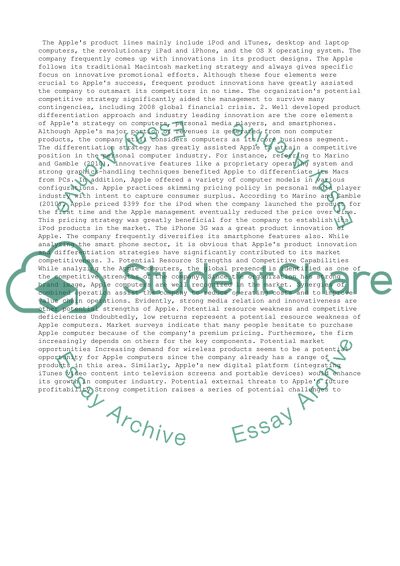 Apples Overall Competitive Strategy