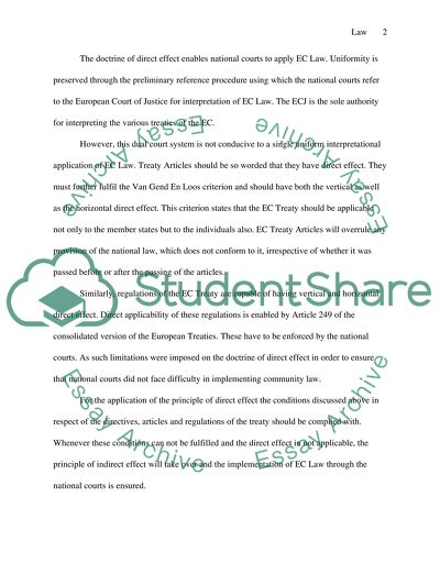 The Principle of Indirect Effect