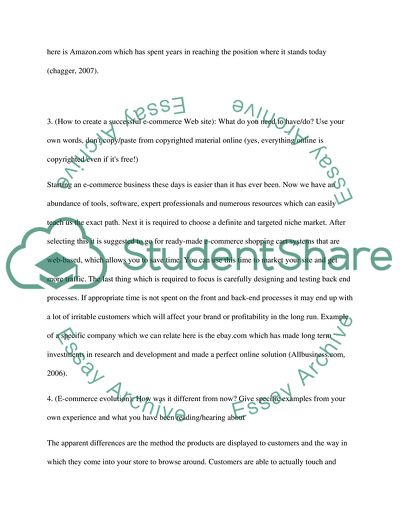 Origins of E-Commerce