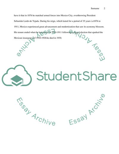 Biography of Porfirio Diaz