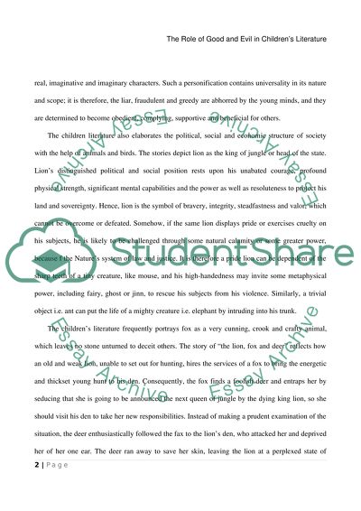 The Role of Good and Evil in Childrens Literature