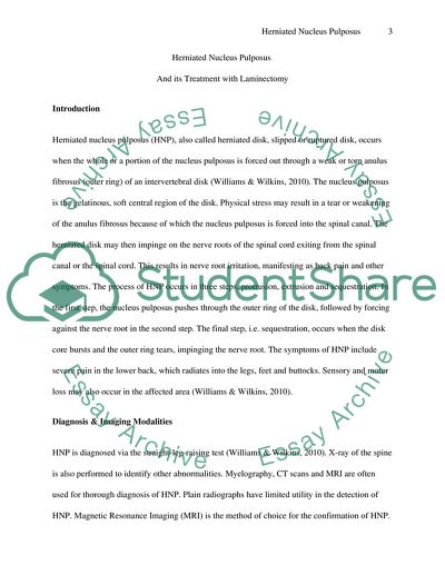 Herniated nucleus pulposus with laminectomy procedure