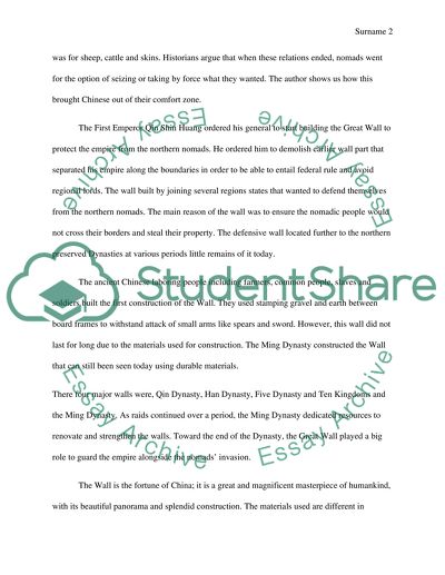 The History of the Great Wall of China