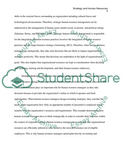 Strategy and Human Resource