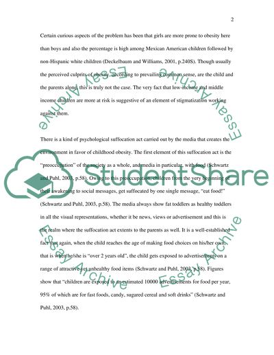 Childhood obesity in America