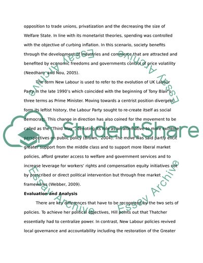 New Labour as Thatcherism with a Human Face