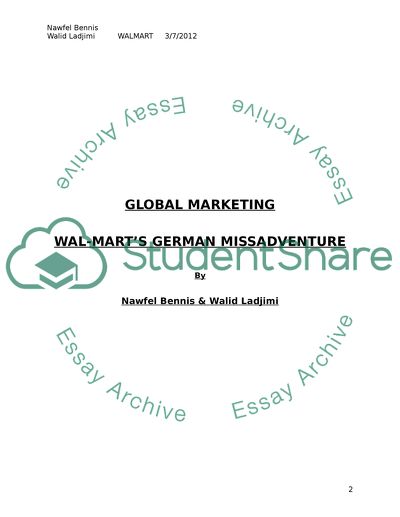 The Process of Making International Integration: Wal-Marts German Misadventure