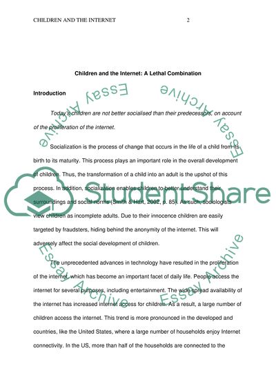 Children and the Internet: A Lethal Combination