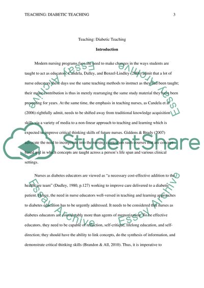 Foundation of Diabetic Education for Nurses