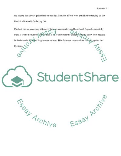 The Effects of Good Lie in Platos Republic