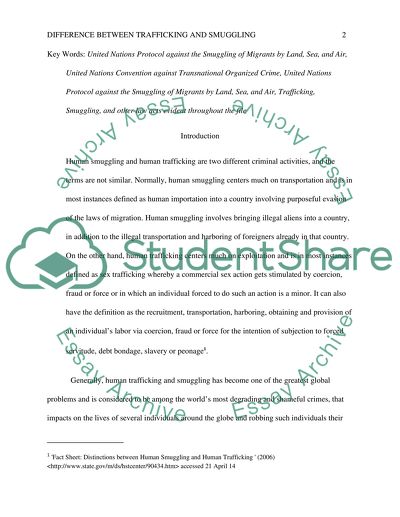 Difference between Trafficking and Smuggling