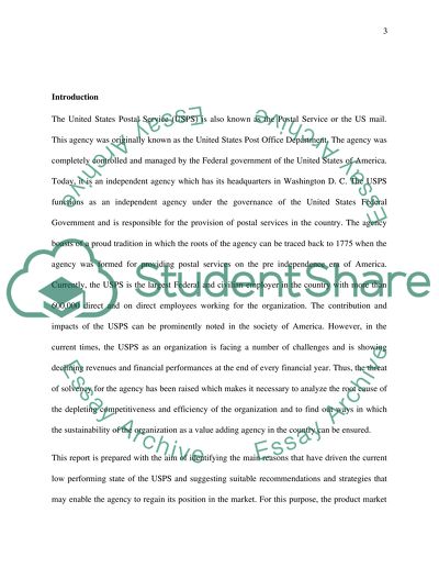 The State of Affairs and Sustainable Business Model for the USPS