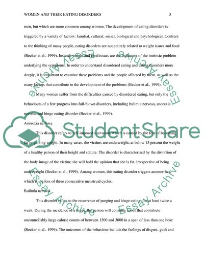 Women and Their Eating Disorders