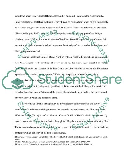 Clear and Present Danger: Film Analysis in Contrast with Drug Wars of the 1980s