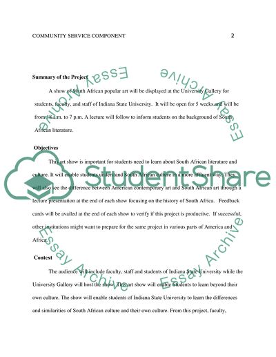 Community Service Component