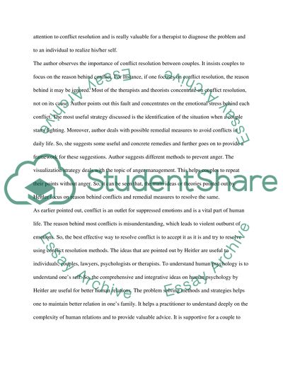 Human Relations - Conflict Resolution - Heitler