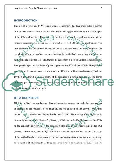 Logistics and Supply Chain Management
