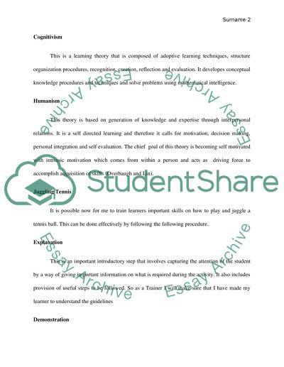 Teaching Activity & Reflection
