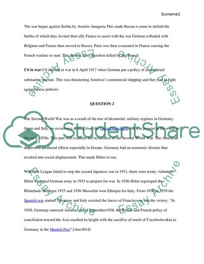 The Origin of First World War in Europe