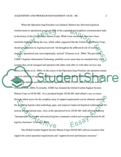 The Global Combat Support System - Marine Corps