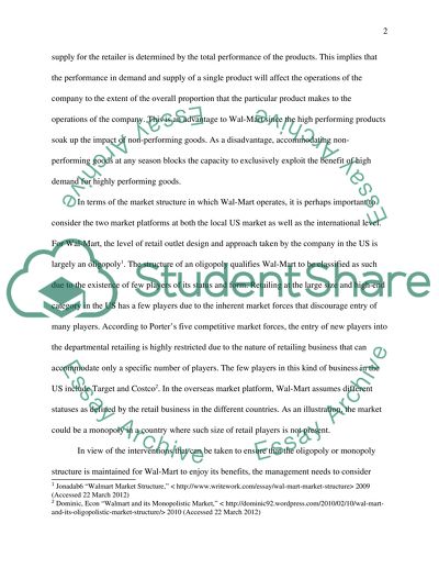 Wal-Mart and its Monopolistic Market