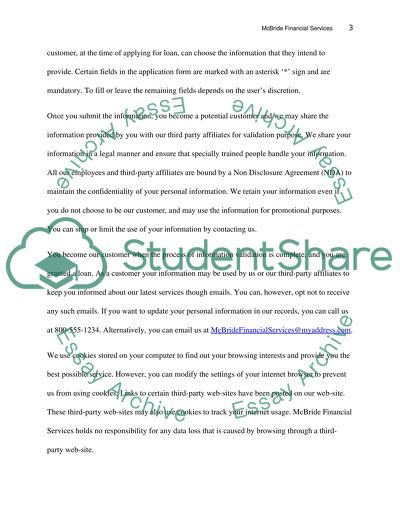 Security Policy for McBride Financial Services