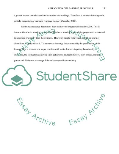 Applications of Learning Principles