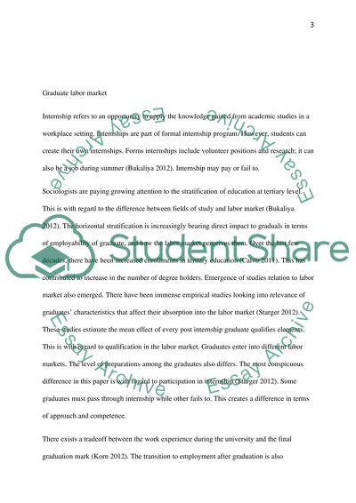 The Impact of Internship on Graduate Employability