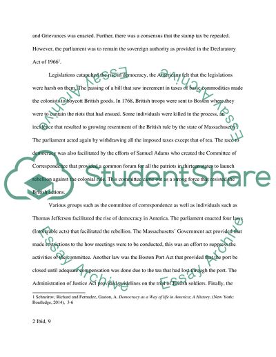 The Major Developments in the Rise of Democracy in America