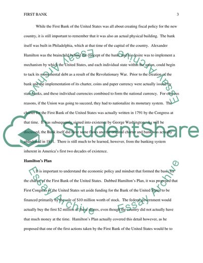 The First Bank of the United States