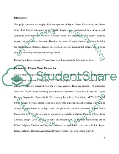 Managing the Supply Chain