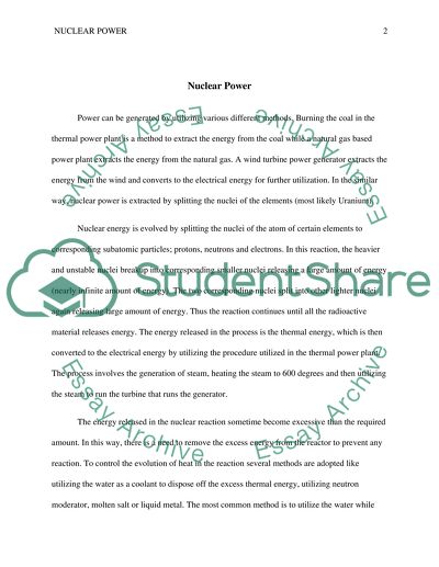 Nuclear power research paper