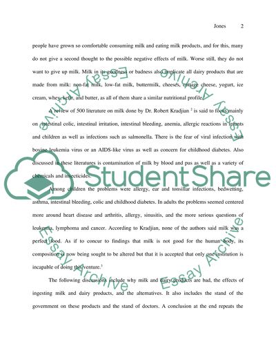 The negative effects of milk products on the human body