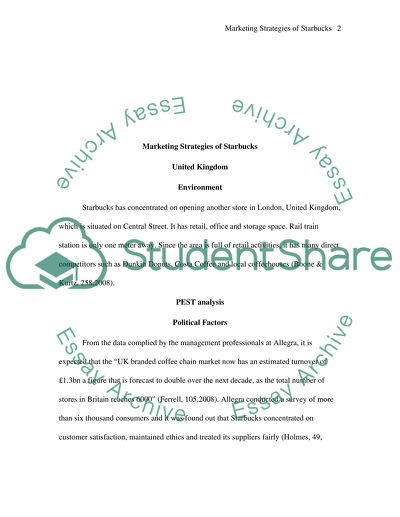 Marketing Strategies of Starbucks