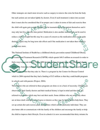 Childhood obesity interventions