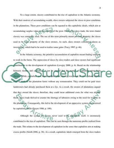 How Did Plantation and the Slave Trade Contribute to Capitalist Development in the Atlantic Economy