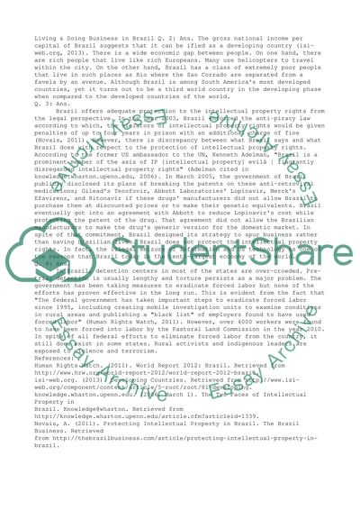 Living and Doing Business in Brazil